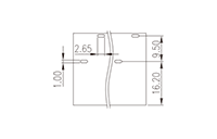 0150-36XX 0.250 Inch (in) Pitch Diameter Printed Circuit Board (PCB) Connector Socket - 3