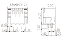 0156-21XX-BK 0.138 Inch (in) Pitch Diameter Printed Circuit Board (PCB) Connector Socket - 2