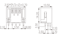 0156-24XX-BK 0.138 Inch (in) Pitch Diameter Printed Circuit Board (PCB) Connector Socket - 2