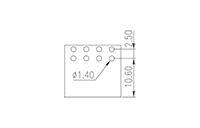 0156-25XXL 0.138 Inch (in) Pitch Diameter Printed Circuit Board (PCB) Connector Socket - 3