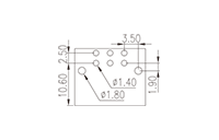 0156-26XX-BK 0.138 Inch (in) Pitch Diameter Printed Circuit Board (PCB) Connector Socket - 3