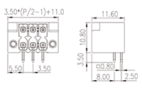 0159-11XX 0.138 Inch (in) Pitch Diameter Printed Circuit Board (PCB) Connector Socket - 2