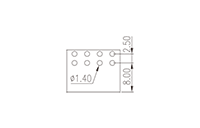 0159-31XX 0.138 Inch (in) Pitch Diameter Printed Circuit Board (PCB) Connector Socket - 3