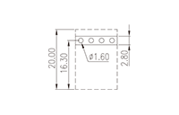 0191-16XXTH 0.138 Inch (in) Pitch Diameter Printed Circuit Board (PCB) Connector Socket - 3