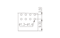 0221-22XX-BK 0.138 Inch (in) Pitch Diameter Printed Circuit Board (PCB) Connector Socket - 3