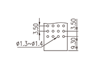 0221-25XX-BK 0.138 Inch (in) Pitch Diameter Printed Circuit Board (PCB) Connector Socket - 3