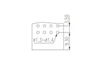 0221-26XXL 0.138 Inch (in) Pitch Diameter Printed Circuit Board (PCB) Connector Socket - 3