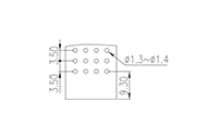 0221-27XX-BK 0.138 Inch (in) Pitch Diameter Printed Circuit Board (PCB) Connector Socket - 3