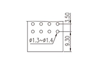 0221-33XX-BK 0.150 Inch (in) Pitch Diameter Printed Circuit Board (PCB) Connector Socket - 3