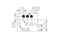 0225-11XX 0.138 Inch (in) Pitch Diameter Printed Circuit Board (PCB) Connector Socket - 3