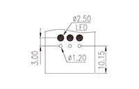 0225-21XX 0.138 Inch (in) Pitch Diameter Printed Circuit Board (PCB) Connector Socket - 3