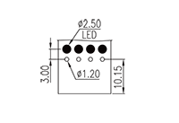 0225-31XX 0.138 Inch (in) Pitch Diameter Printed Circuit Board (PCB) Connector Socket - 3