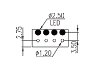 0225-32XX 0.138 Inch (in) Pitch Diameter Printed Circuit Board (PCB) Connector Socket - 3