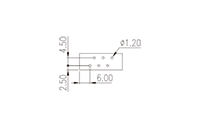 0225-57XX 0.200 Inch (in) Pitch Diameter Printed Circuit Board (PCB) Connector Socket - 3