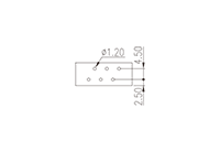 0225-77XX 0.200 Inch (in) Pitch Diameter Printed Circuit Board (PCB) Connector Socket - 3