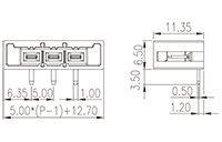 0226-26XX 0.197 Inch (in) Pitch Diameter Printed Circuit Board (PCB) Connector Socket - 2