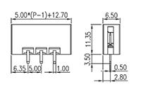 0226-27XX 0.197 Inch (in) Pitch Diameter Printed Circuit Board (PCB) Connector Socket - 2