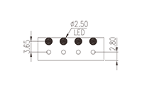 0226-32XX 0.197 Inch (in) Pitch Diameter Printed Circuit Board (PCB) Connector Socket - 3