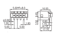 0227-21XX 0.197 Inch (in) Pitch Diameter Printed Circuit Board (PCB) Connector Socket - 2