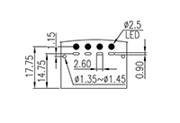 0227-21XX 0.197 Inch (in) Pitch Diameter Printed Circuit Board (PCB) Connector Socket - 3