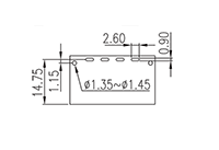 0227-26XX 0.197 Inch (in) Pitch Diameter Printed Circuit Board (PCB) Connector Socket - 3