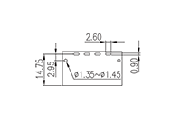 0227-36XX 0.197 Inch (in) Pitch Diameter Printed Circuit Board (PCB) Connector Socket - 3