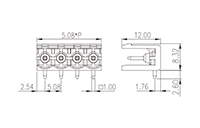 2EHDR-XXPL 0.200 Inch (in) Pitch Diameter Printed Circuit Board (PCB) Connector Socket - 2