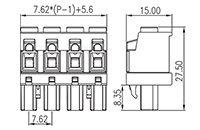 3ESNPS-XXP 0.300 Inch (in) Pitch Diameter Printed Circuit Board (PCB) Connector-Plug - 2