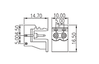 5EH-2PL 0.197 Inch (in) Pitch Diameter Printed Circuit Board (PCB) Connector Socket - 2