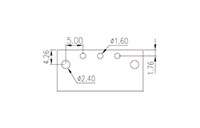 5EHDRM-XXPL 0.197 Inch (in) Pitch Diameter Printed Circuit Board (PCB) Connector Socket - 3