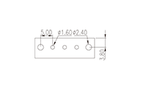 5EHDVM-XXPL 0.197 Inch (in) Pitch Diameter Printed Circuit Board (PCB) Connector Socket - 3