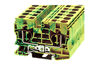 AK10-PE 71.1 Millimeter (mm) Width Spring Clamp Connection DIN Rail Terminal Block