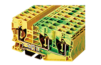 AK10-TN-PE 96.8 Millimeter (mm) Width Spring Clamp Connection DIN Rail Terminal Block