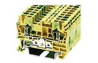 AK2.5-PE 49 Millimeter (mm) Width Spring Clamp Connection DIN Rail Terminal Block