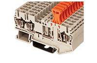 AK2.5-TN-TP 72.6 Millimeter (mm) Width Spring Clamp Connection DIN Rail Terminal Block