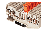 AK2.5-TR-TP 84.4 Millimeter (mm) Width Spring Clamp Connection DIN Rail Terminal Block