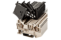 AK4-TF(5X20) 61.8 Millimeter (mm) Width Spring Clamp Connection DIN Rail Terminal Block