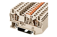 AK4-TG 61.8 Millimeter (mm) Width Spring Clamp Connection DIN Rail Terminal Block