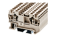 AK4 57 Millimeter (mm) Width Spring Clamp Connection DIN Rail Terminal Block