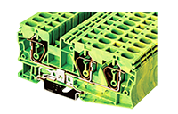 AK6-TN-PE 90.5 Millimeter (mm) Width Spring Clamp Connection DIN Rail Terminal Block