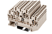 AKK2.5-D01 68 Millimeter (mm) Width Spring Clamp Connection DIN Rail Terminal Block