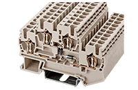 AKK2.5-D04 68 Millimeter (mm) Width Spring Clamp Connection DIN Rail Terminal Block