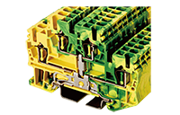 AKK2.5-PE 68 Millimeter (mm) Width Spring Clamp Connection DIN Rail Terminal Block