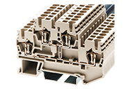 AKK2.5 68 Millimeter (mm) Width Spring Clamp Connection DIN Rail Terminal Block