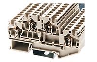 AKK4 86 Millimeter (mm) Width Spring Clamp Connection DIN Rail Terminal Block