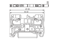 DP1.5-PE 47.2 Millimeter (mm) Width Push-In Design (PID) DIN Rail Terminal Block - 2