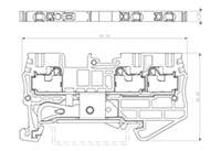 DP1.5-TN-PE 58 Millimeter (mm) Width Push-In Design (PID) DIN Rail Terminal Block - 2