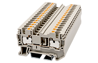 DP4 57 Millimeter (mm) Width Push-In Design (PID) DIN Rail Terminal Block