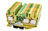 DP6-TN-PE 74.6 Millimeter (mm) Width Push-In Design (PID) DIN Rail Terminal Block