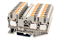 DP6-TN 74.6 Millimeter (mm) Width Push-In Design (PID) DIN Rail Terminal Block